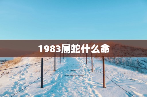 1983属蛇什么命
