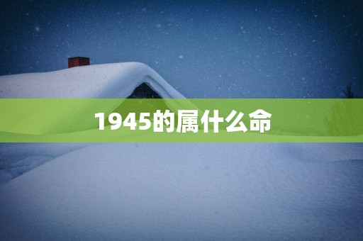 1945的属什么命