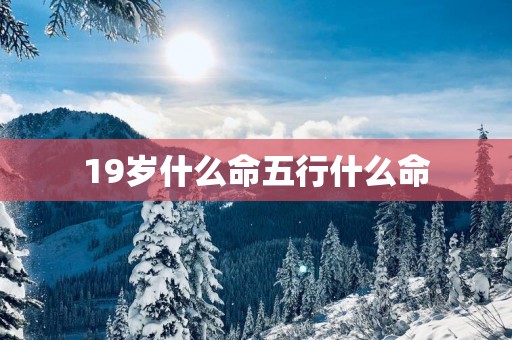 19岁什么命五行什么命