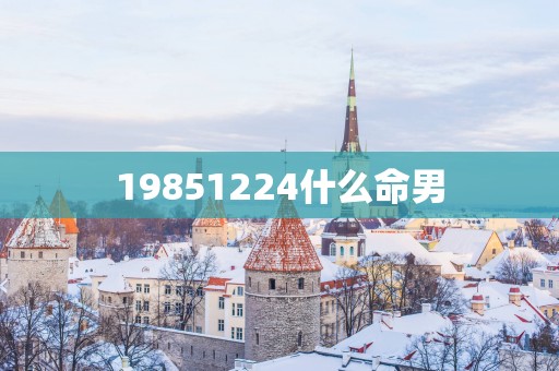 19851224什么命男