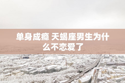 单身成瘾 天蝎座男生为什么不恋爱了