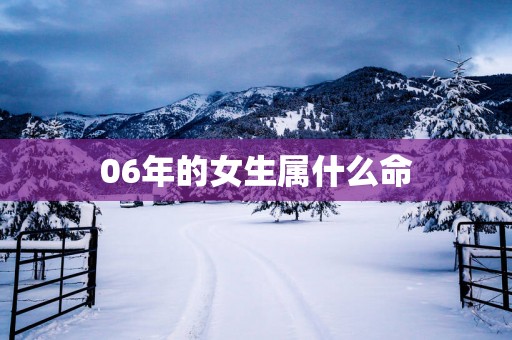 06年的女生属什么命
