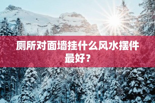 厕所对面墙挂什么风水摆件最好？