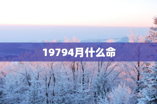 19794月什么命