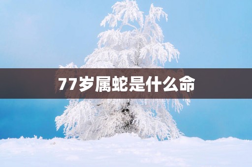 77岁属蛇是什么命