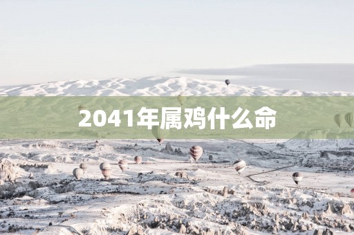 2041年属鸡什么命