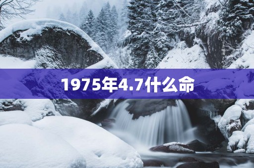 1975年4.7什么命