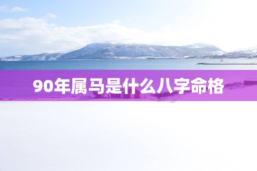 90年属马是什么八字命格