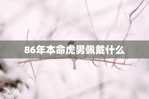 86年本命虎男佩戴什么