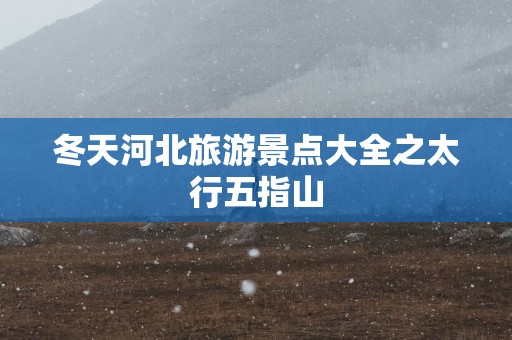 冬天河北旅游景点大全之太行五指山