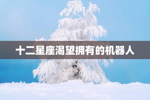 十二星座渴望拥有的机器人