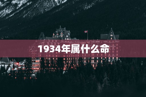 1934年属什么命