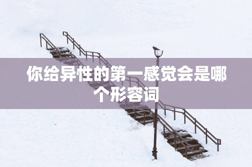 你给异性的第一感觉会是哪个形容词