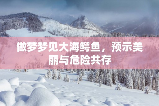 做梦梦见大海鳄鱼，预示美丽与危险共存