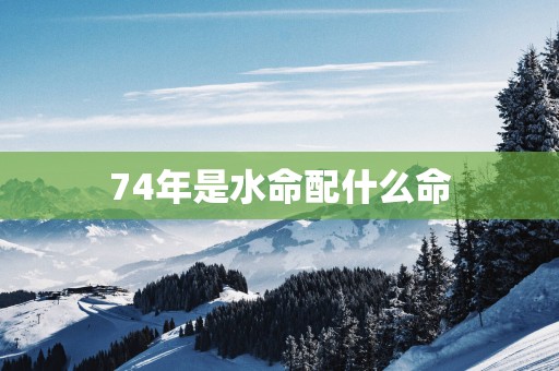 74年是水命配什么命