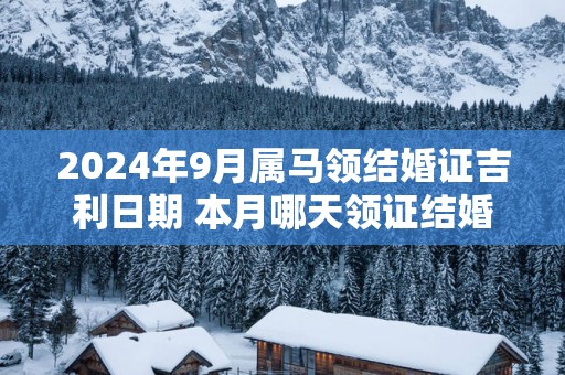 2025年9月属马领结婚证吉利日期 本月哪天领证结婚好