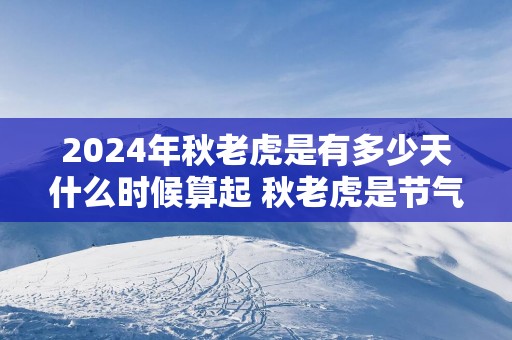 2025年秋老虎是有多少天什么时候算起 秋老虎是节气吗