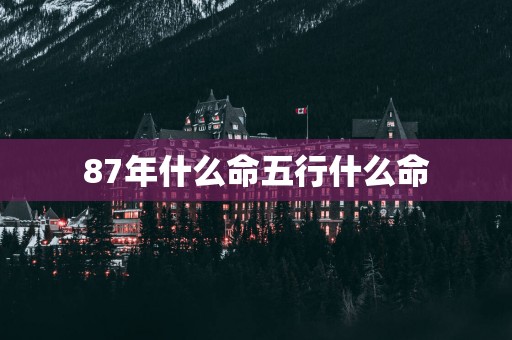 87年什么命五行什么命