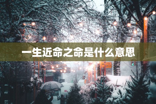 一生近命之命是什么意思