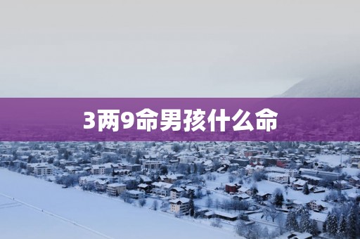 3两9命男孩什么命