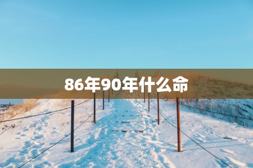 86年90年什么命
