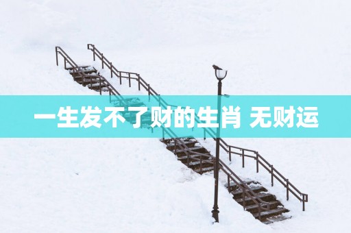 一生发不了财的生肖 无财运