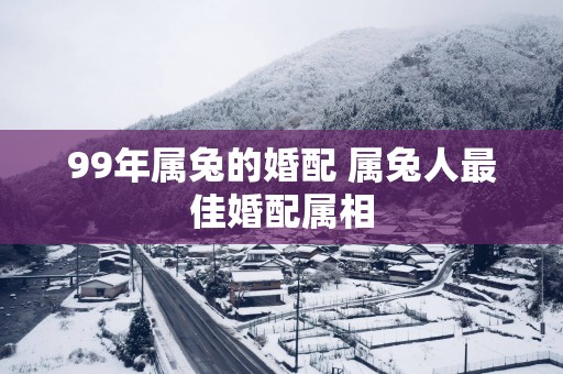 99年属兔的婚配 属兔人最佳婚配属相