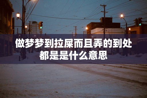 做梦梦到拉屎而且弄的到处都是是什么意思