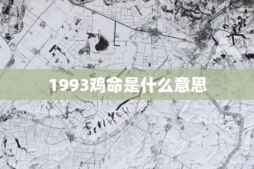 1993鸡命是什么意思
