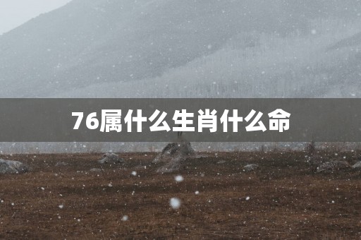 76属什么生肖什么命
