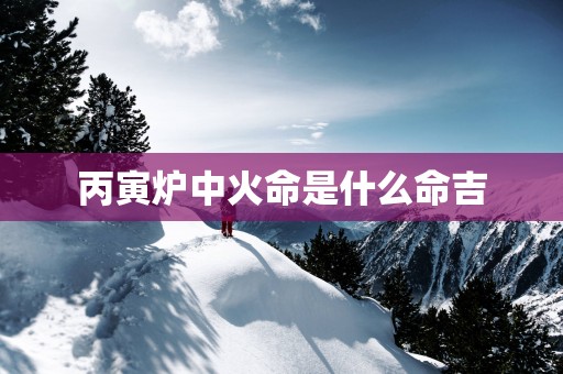 丙寅炉中火命是什么命吉