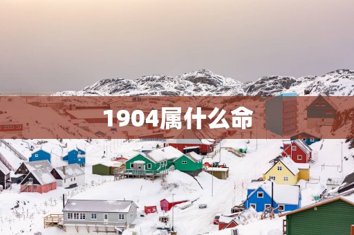 1904属什么命