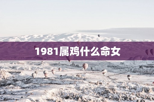 1981属鸡什么命女