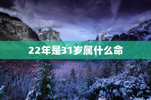 22年是31岁属什么命 22年是31岁属什么命
