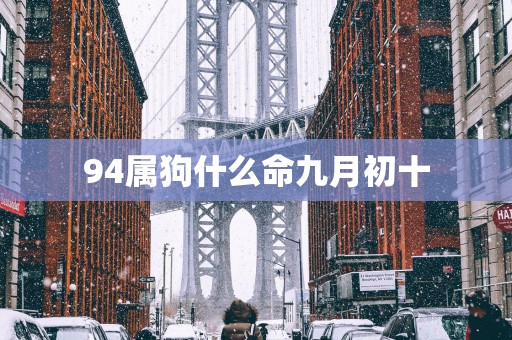 94属狗什么命九月初十
