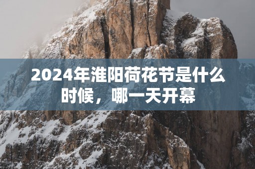 2025年淮阳荷花节是什么时候，哪一天开幕