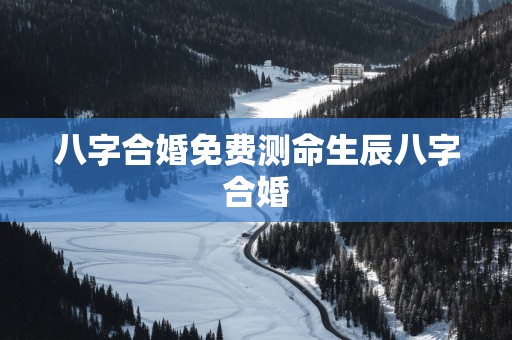 八字合婚免费测命生辰八字合婚