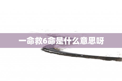 一命救6命是什么意思呀