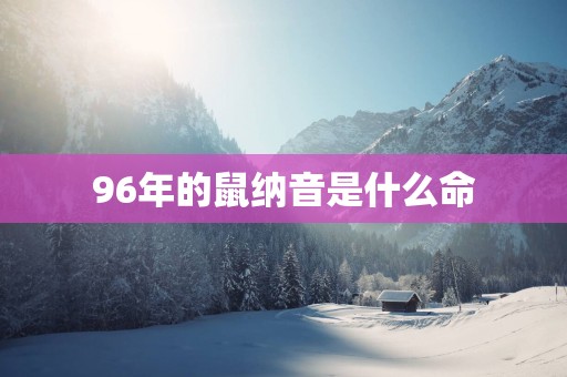 96年的鼠纳音是什么命