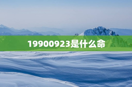 19900923是什么命