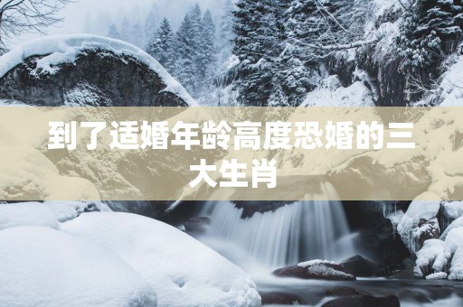 到了适婚年龄高度恐婚的三大生肖