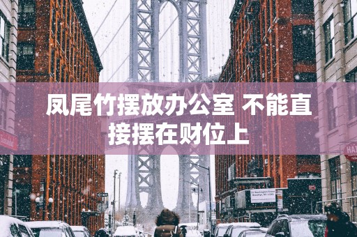 凤尾竹摆放办公室 不能直接摆在财位上