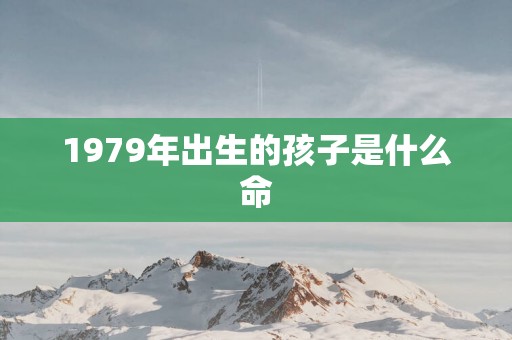 1979年出生的孩子是什么命
