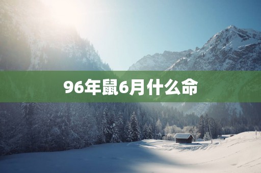 96年鼠6月什么命
