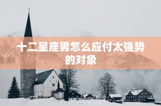 十二星座男怎么应付太强势的对象