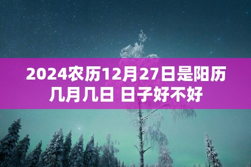 2025农历12月27日是阳历几月几日 日子好不好