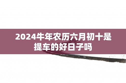 2025蛇年农历六月初十是提车的好日子吗