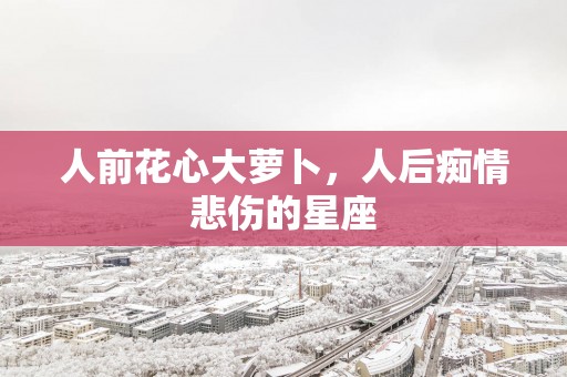 人前花心大萝卜，人后痴情悲伤的星座