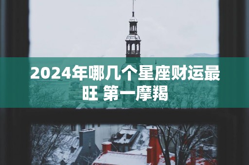 2025年哪几个星座财运最旺 第一摩羯
