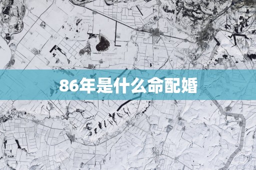 86年是什么命配婚